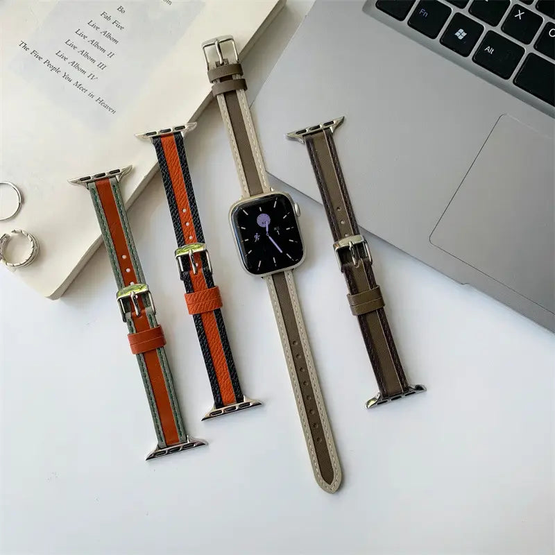 Thin Color Matching Leather Strap