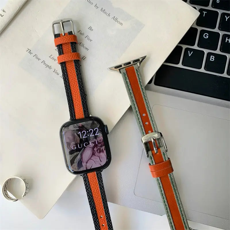 Thin Color Matching Leather Strap
