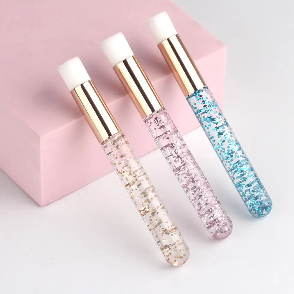 Colorful Diamond-Sequin Eye Shadow Brush for Makeup and Cleaning Applications