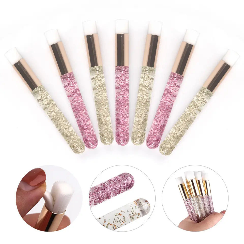 Colorful Diamond-Sequin Eye Shadow Brush for Makeup and Cleaning Applications