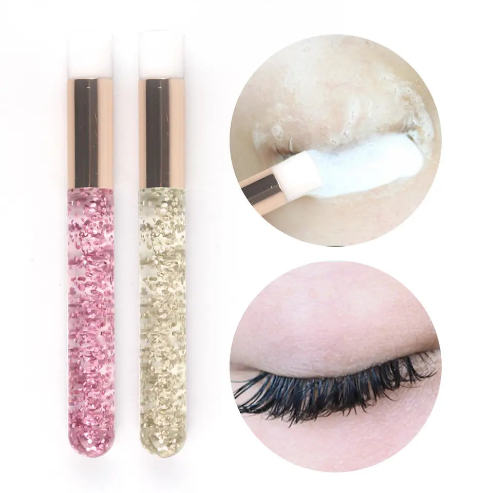 Colorful Diamond-Sequin Eye Shadow Brush for Makeup and Cleaning Applications