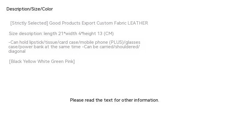 Fashion Small Square Messenger Bag with Lining in Multiple Colors