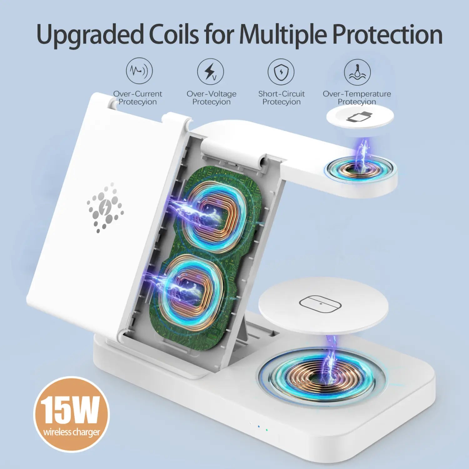 Wireless Charger for Samsung in United States with QC3.0 Fast Charging