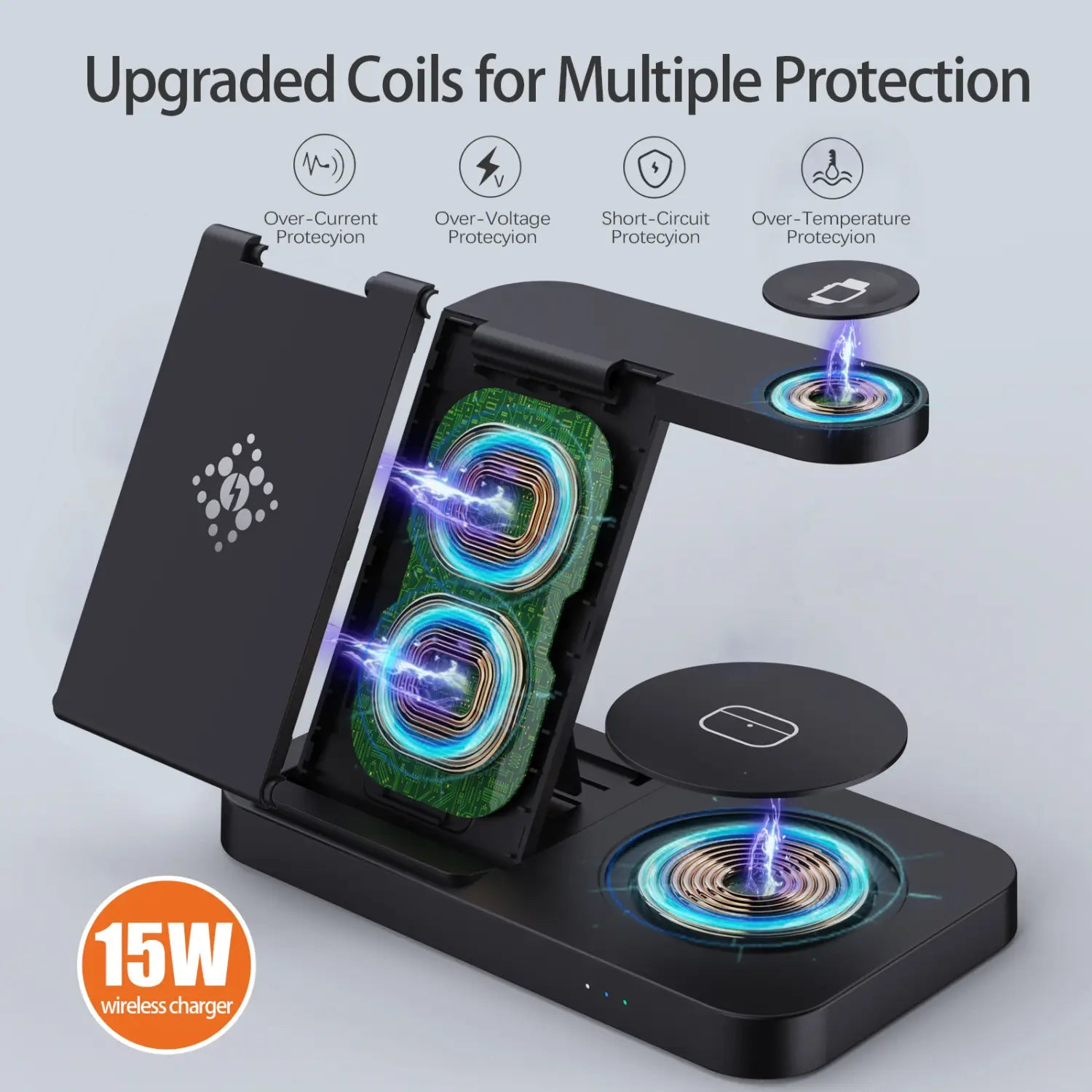 Wireless Charger for Samsung in United States with QC3.0 Fast Charging