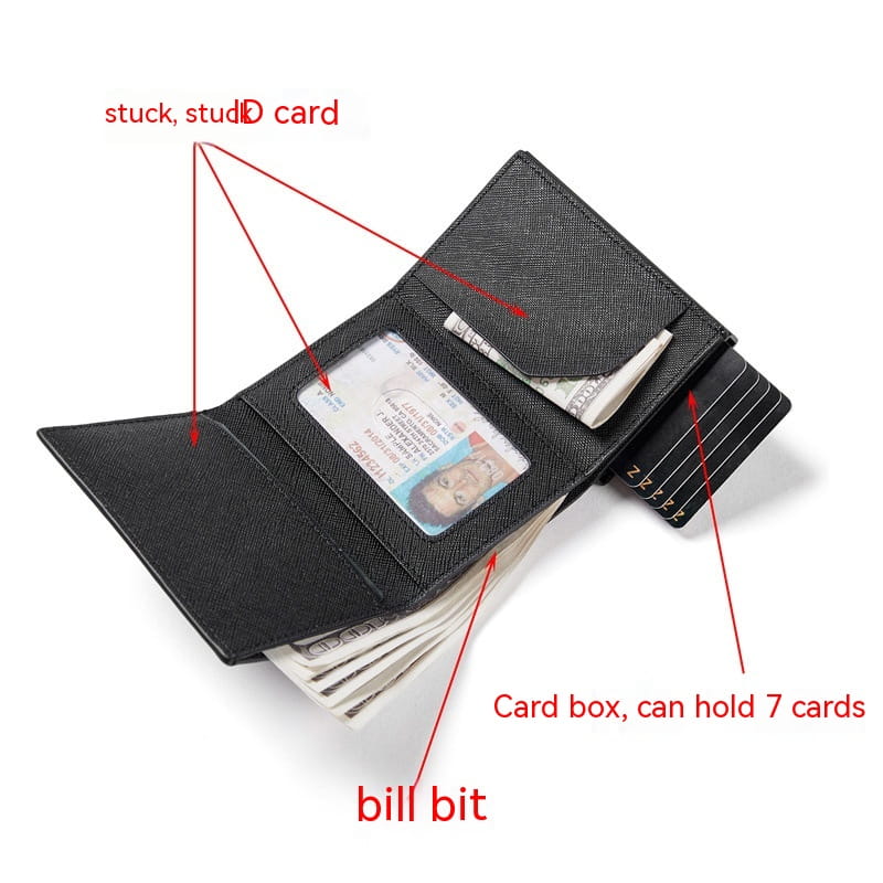 Black Carbon Fiber Microfiber Wallet for Men and Women with RFID Protection