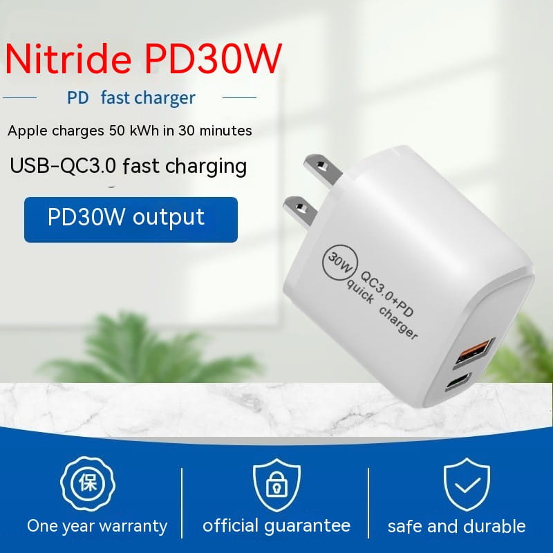 USB Type-C Charge Plug for United States and CHF Devices in White or Black