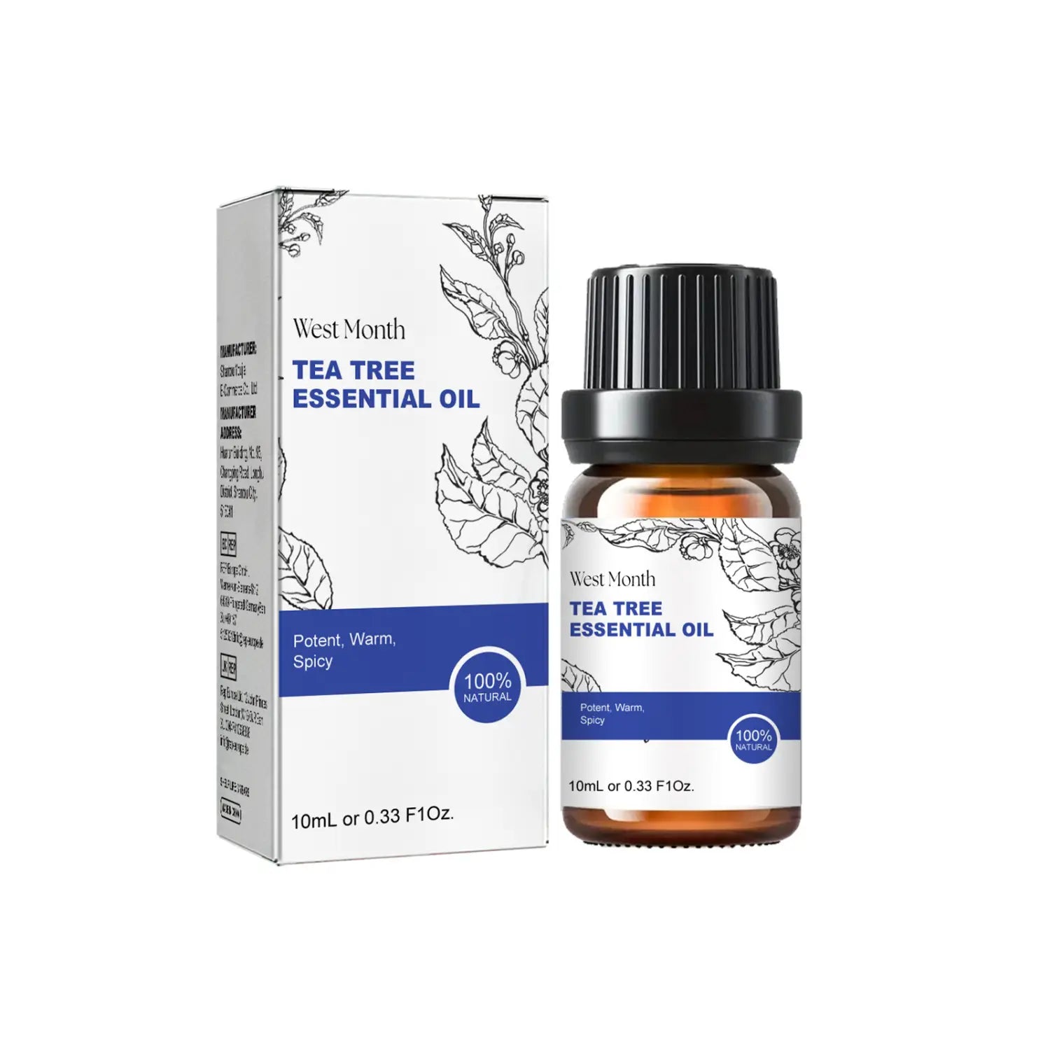 Tea tree olje for negler og hudreparasjon 10 ml fuktighetsgivende essens
