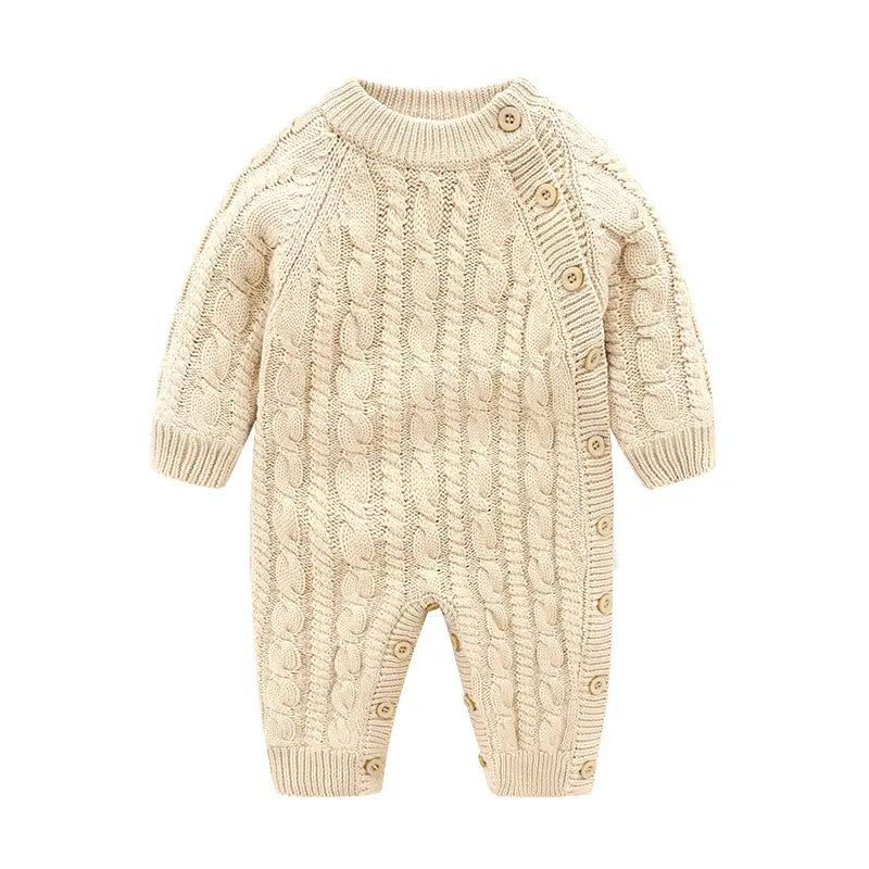 Fashion Newborn Baby Fleece-lined Jumpsuit