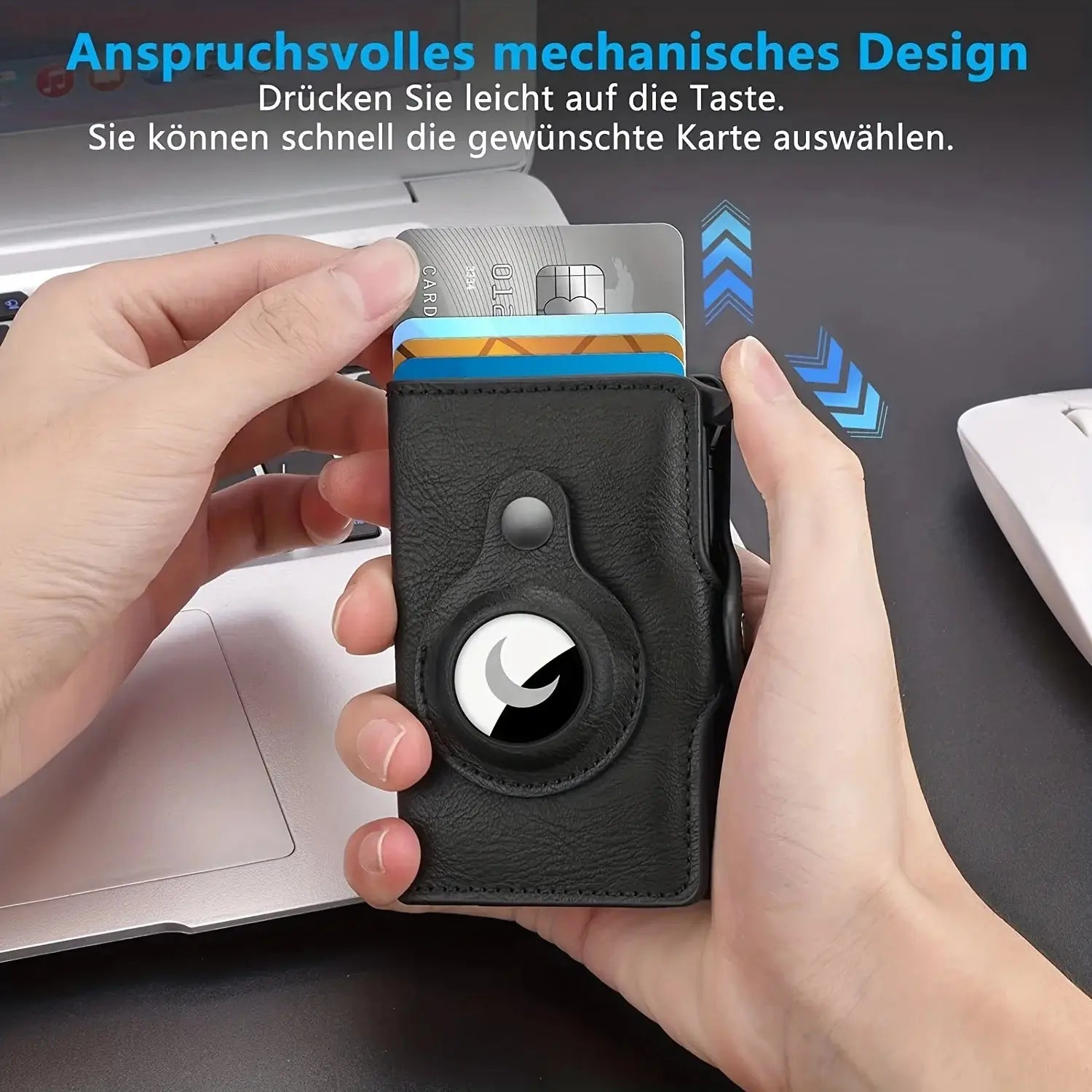 Crazy Horse Imitation Carbon Fiber Wallet with CHF CH F for United States Storage and Tracker