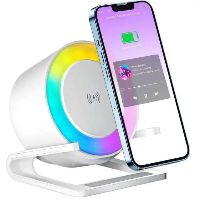 White ABS Wireless Charger 15W US Compatible CHF Fast Charging