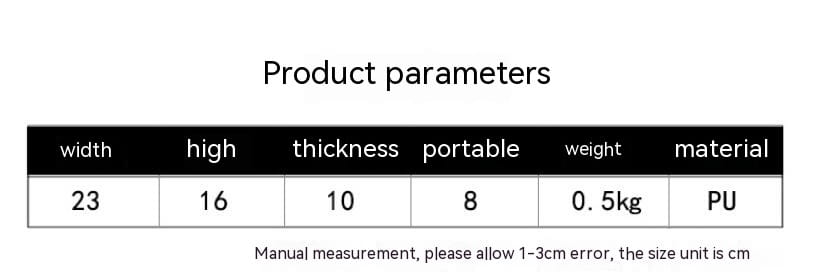 Stitching Square Pouch with Mining Stone Pattern Leather and Internal Pocket