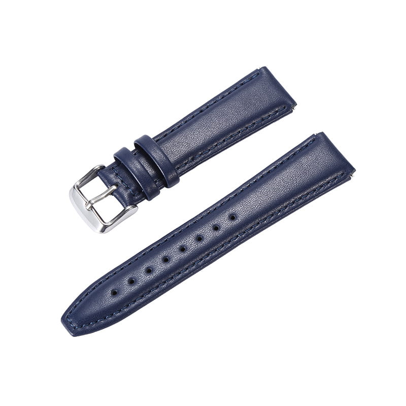 Simple Solid Color B5 Wristband With Genuine Leather Strap