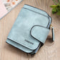 Simple Short Solid Color Three Fold Magnetic Buckle Wallet Multi Card Large Capacity Women’s Purse - Solid Color