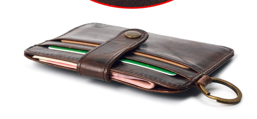 Short Leather Driving Id Card With Pocket Wallet - Short Leather Driving ID Wallet for Stylish Chaos