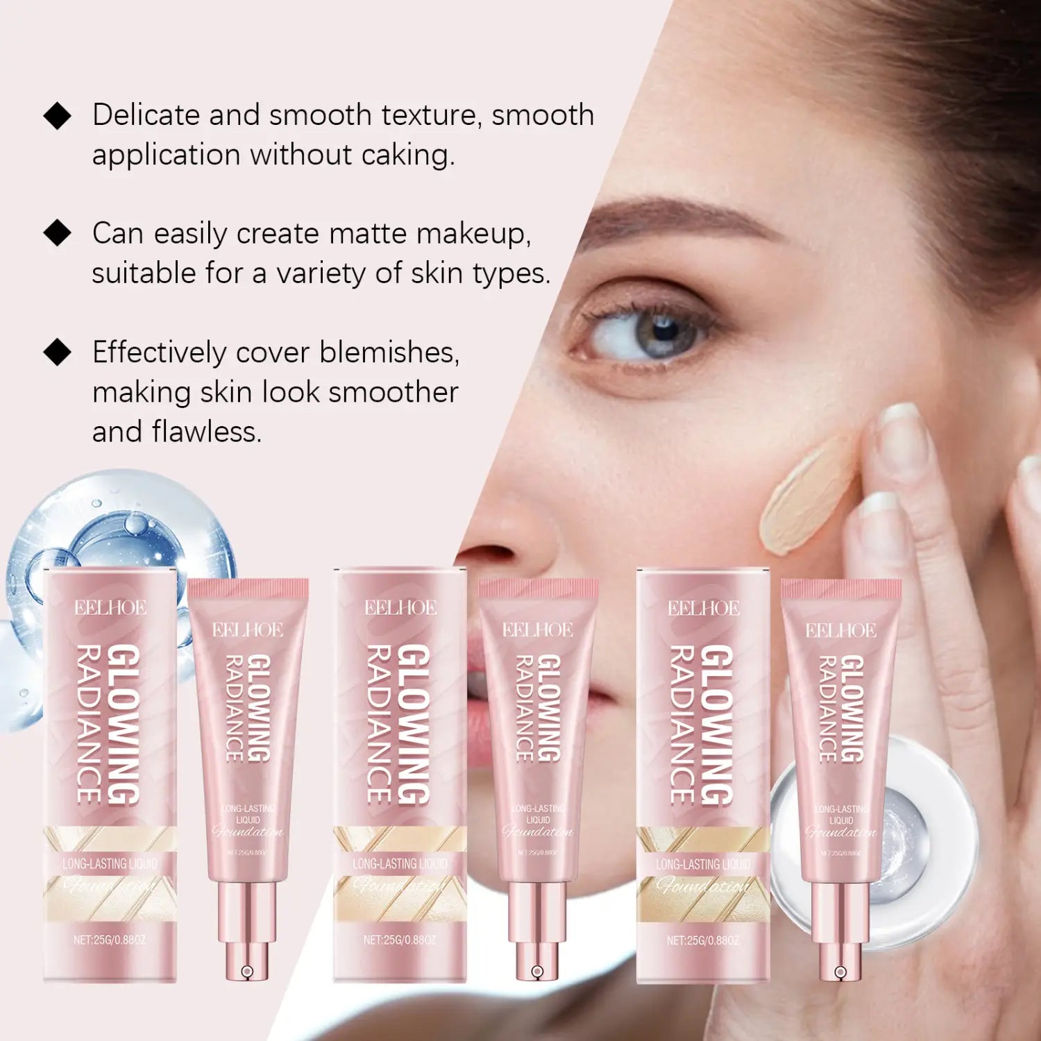 Lightweight Longwear Foundation in Ivory White for United States