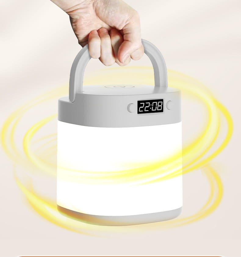 Rechargeable Portable Table Lamp with Tricolor LED Light and Remote Control