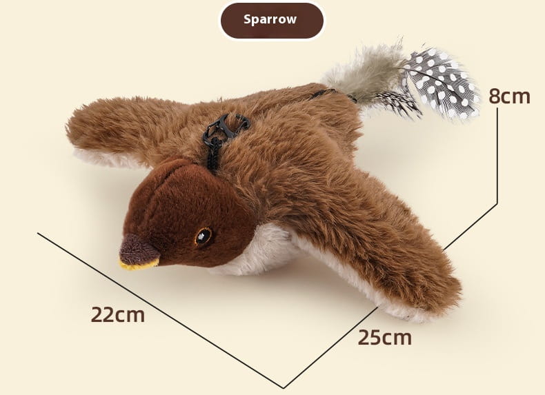 Kaugjuhtimisversioon pehme sametlindu lemmikloomade mänguasja usb laadimine interaktiivne