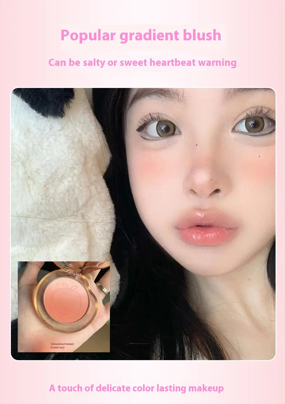 Long Lasting Powder Blush for Dry Skin Natural Rouge Makeup Palette 5g