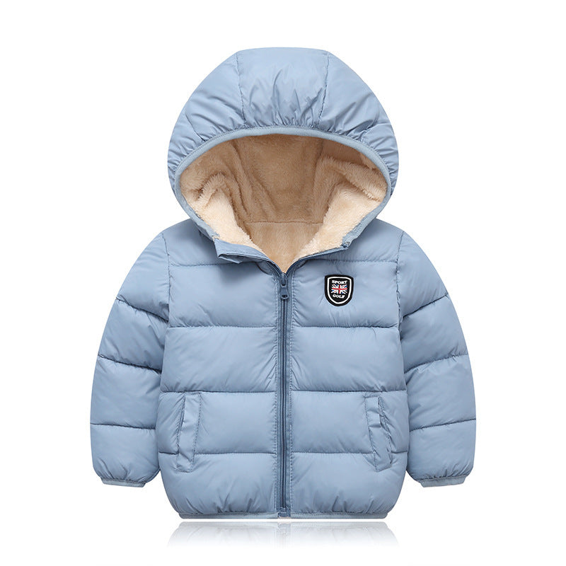 Children’s hooded and down padded jacket