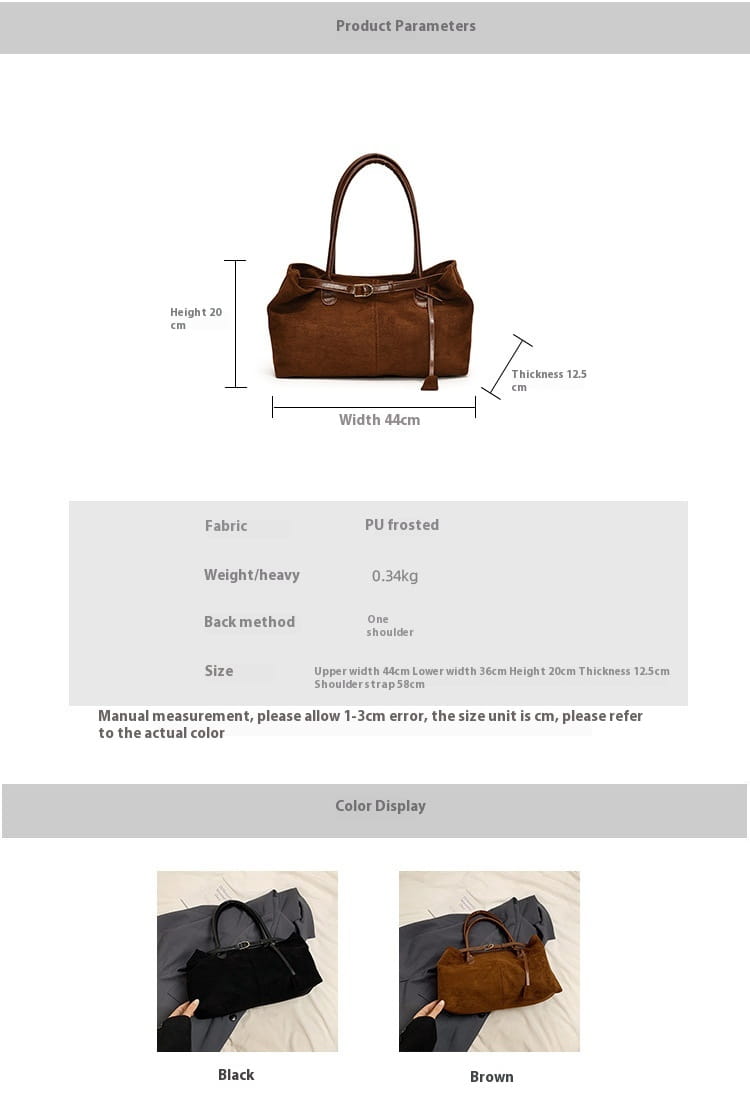 Brun svart pu läder tygväska urban casual axel handväska för kvinnor