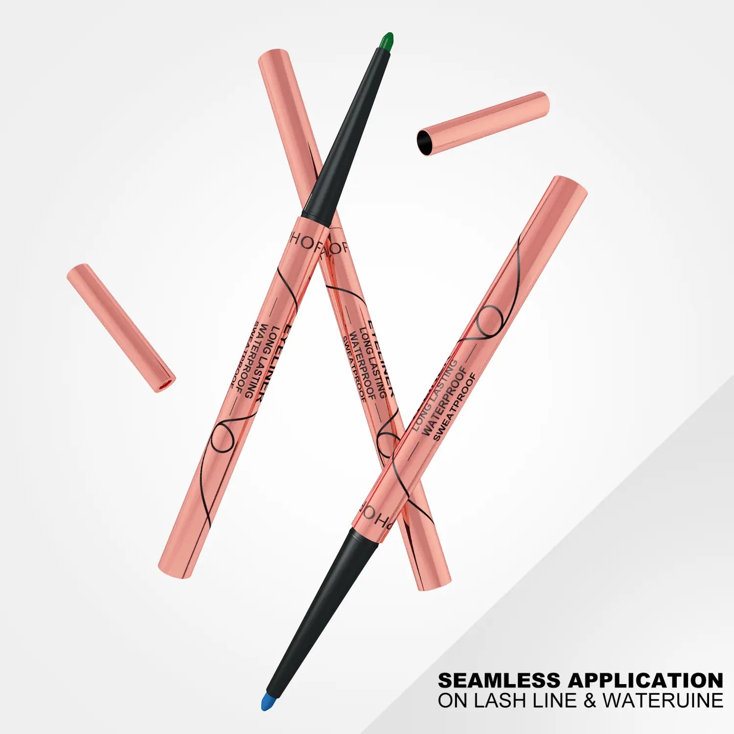 Phofay Waterproof Colorful Eyeliner Set 8pcs Matte Long-lasting