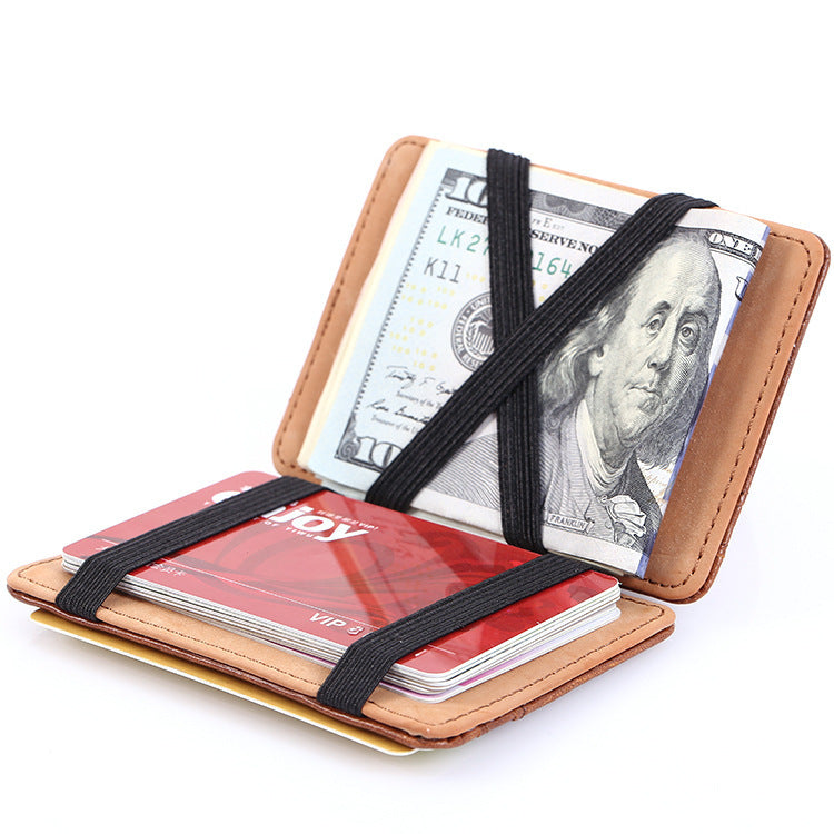 Flip Magic Wallet Cross Pattern Short Card Holder - Flip Magic Wallet for Stylish Card Ninja Moves