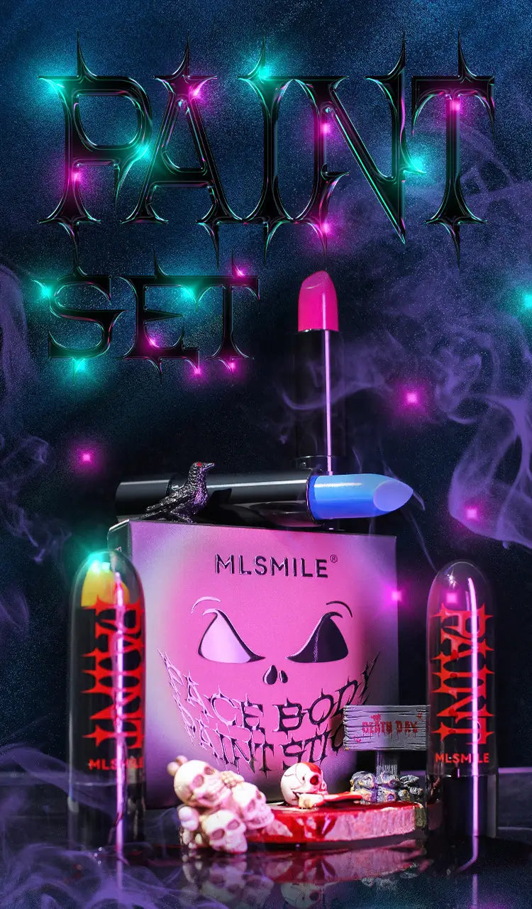 Halloween Lipstick Set for Easy White Red and Black Looks