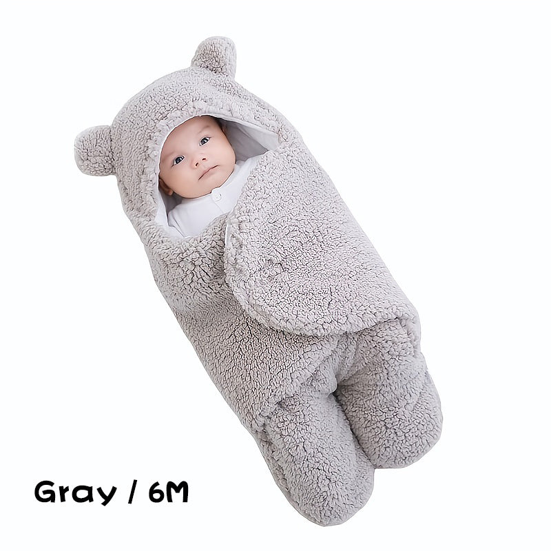 Winter Baby Sleeping Bag Bear Nap Printed Sleeping Bag Suitable For Babies Aged 0-10 Months Soft Nap Mat With Removable