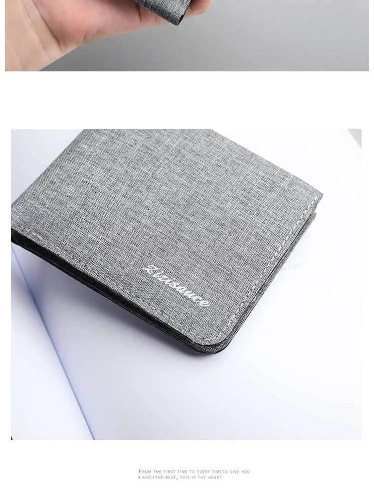 Portefeuille en toile minimaliste urbain avec matériau anti-coupe et plusieurs couleurs