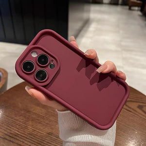 Solid Color All-inclusive Drop-resistant Silicone Phone Case