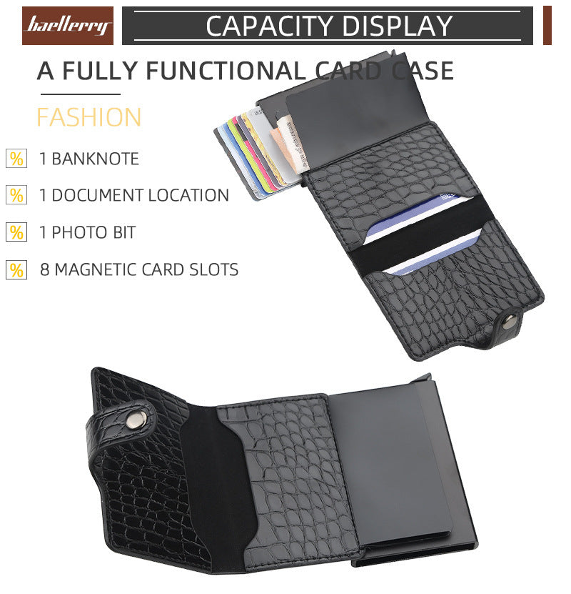 Men’s Pattern Card Holder Anti-Magnetic Multiple Card Slots - Card Holder That Keeps Your Cards Magnetically Safe