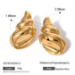 18K Gold Stainless Steel Three-dimensional Glossy Conch Earrings - Snaggletooth Shine with Stainless Steel Conch