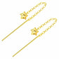 18K Gold Star Ear Line Au750 Gold Plated Earrings - Sparkle Like a Star with 18K Gold Earring Magic