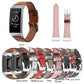 18mm Pointed Tail Shrink Belt for Fitbit Charge 34 Smart Watch in Multiple Colors - Teleplus Genuine Leather Strap