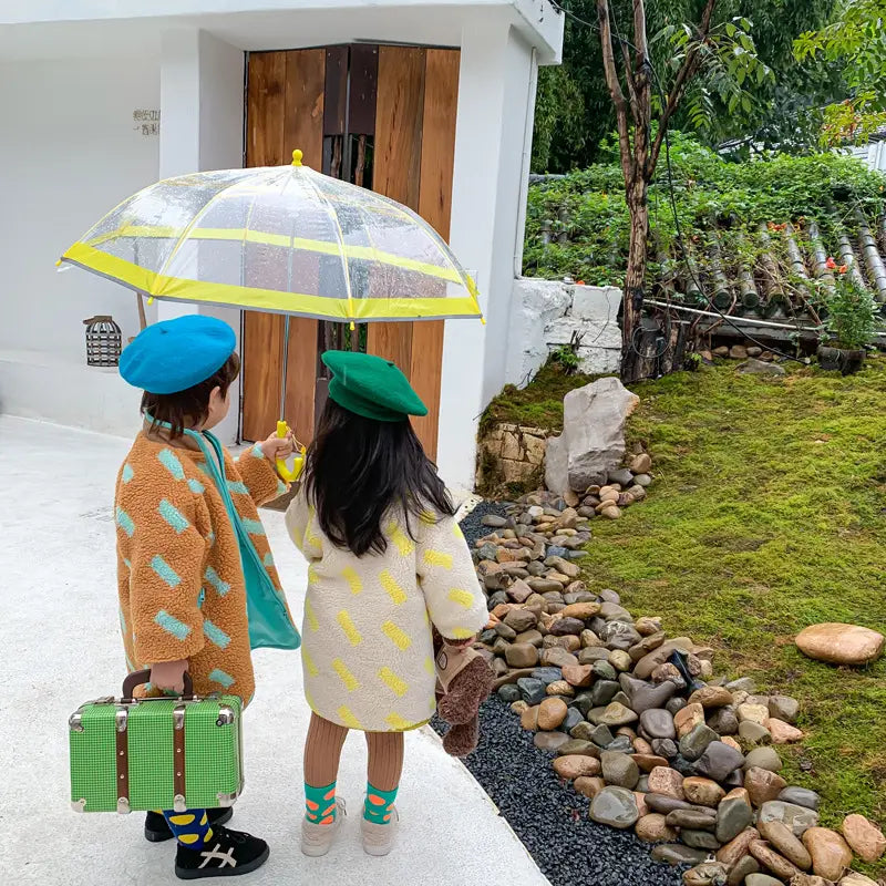 Children’s Winter Fur Zipper Coat with Long for Kids 3-8