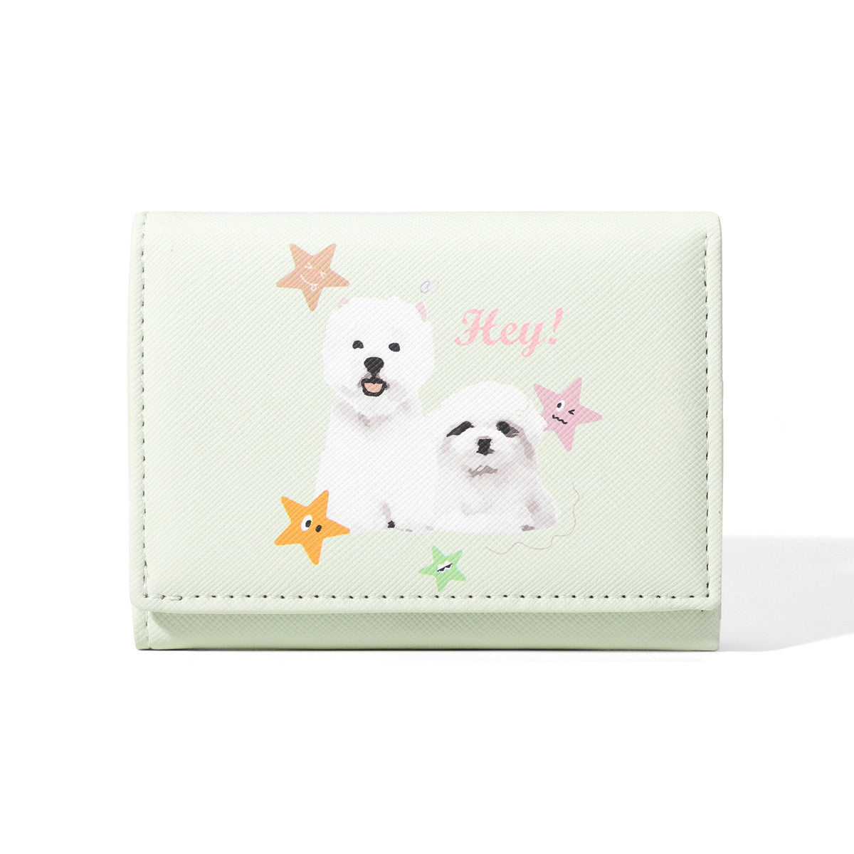 Cute Ladies Card Holder Fashion Cross Pattern Three Fold - Cute Ladies Card Holder for Fashionably Forgetful