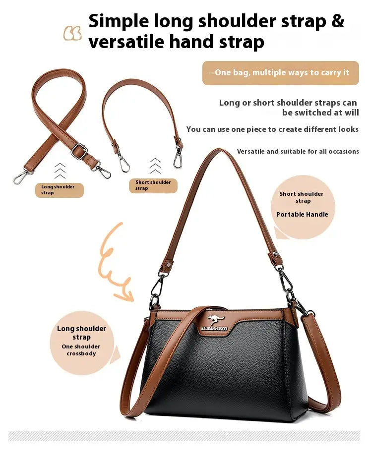 Organisateur de valise de voyage en cuir PU avec plusieurs poches à fermeture éclair