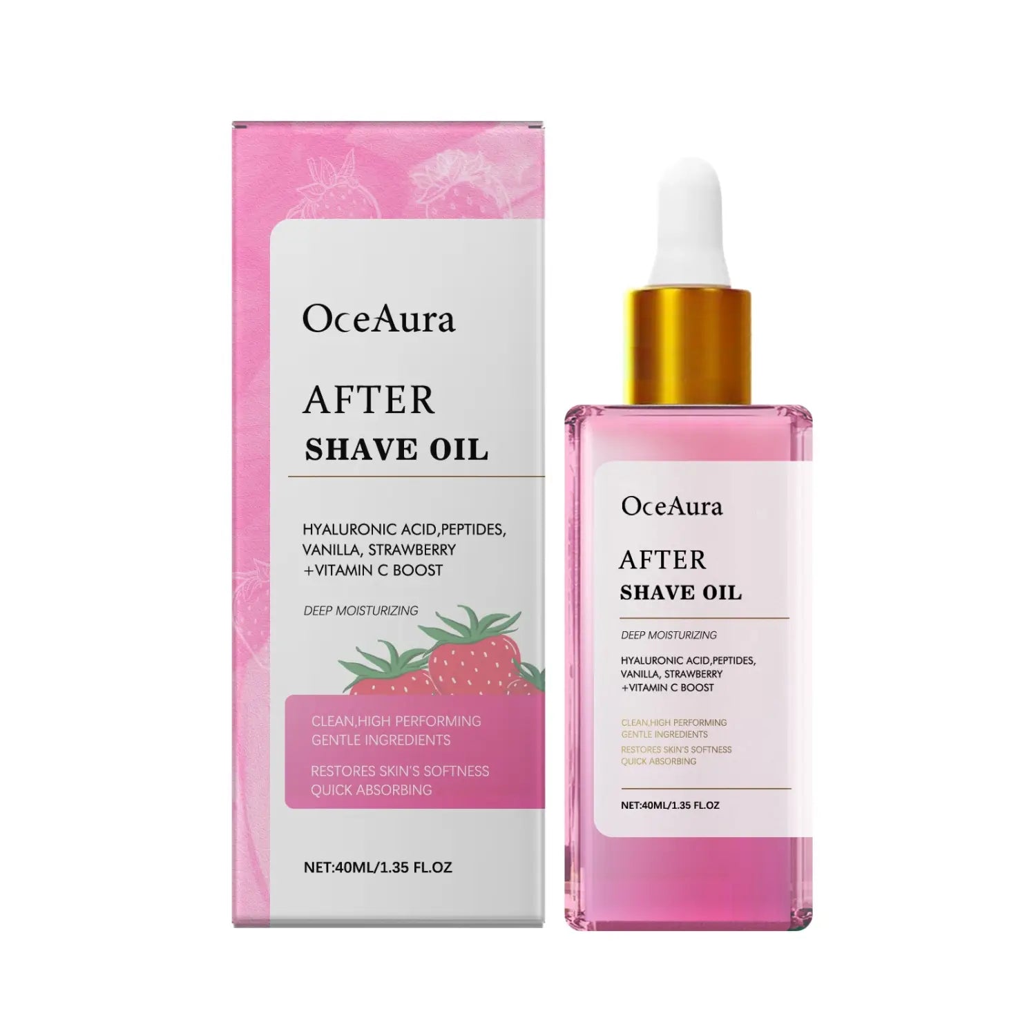 Nourishing Facial Oil with Jojoba Seed Hyaluronic Acid and Strawberry Extract
