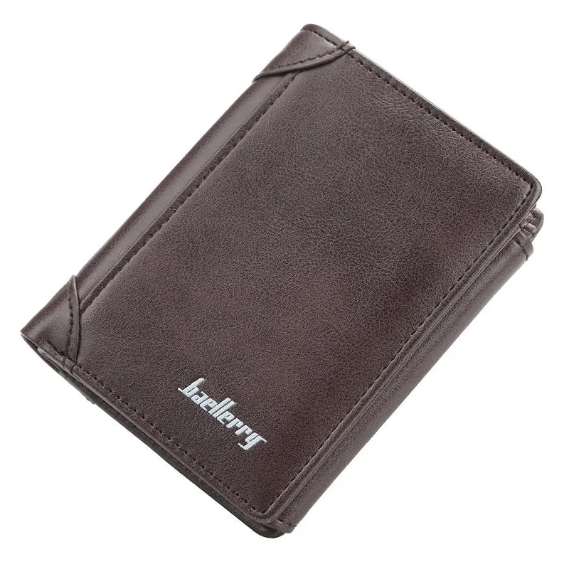 Men’s PU Leather Wallet with Zipper and Multiple Card Compartments in United States