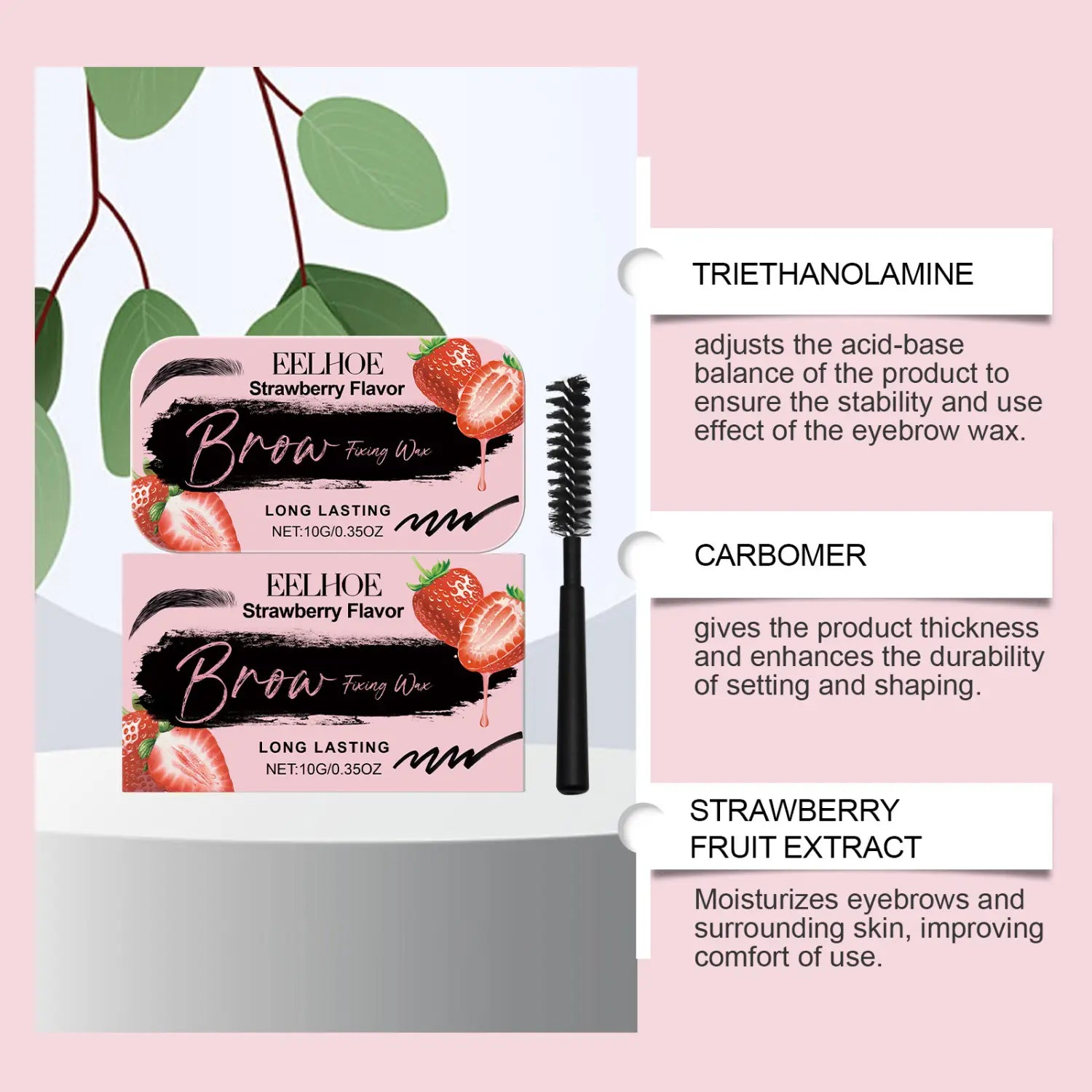 Eyebrow Modeling Wax for Shaping Lasting Makeup 10g with Flavors