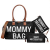 3-piece Portable Bag Set For Moms On Trips - Black