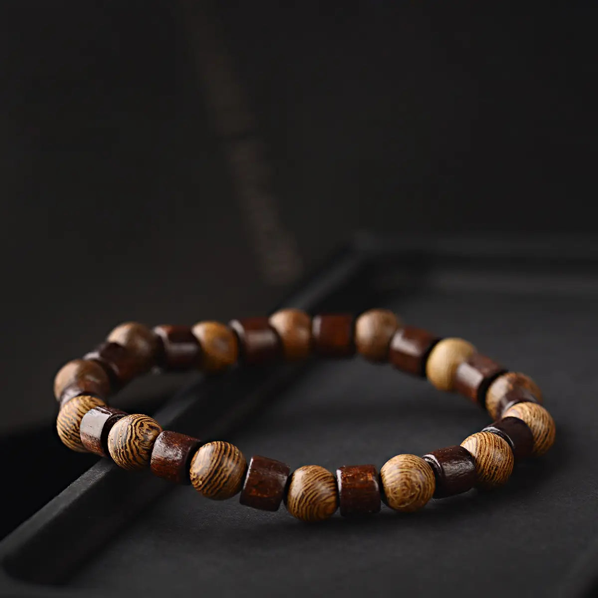 Ethnic Style Retro Elastic Bracelet Wooden Bead