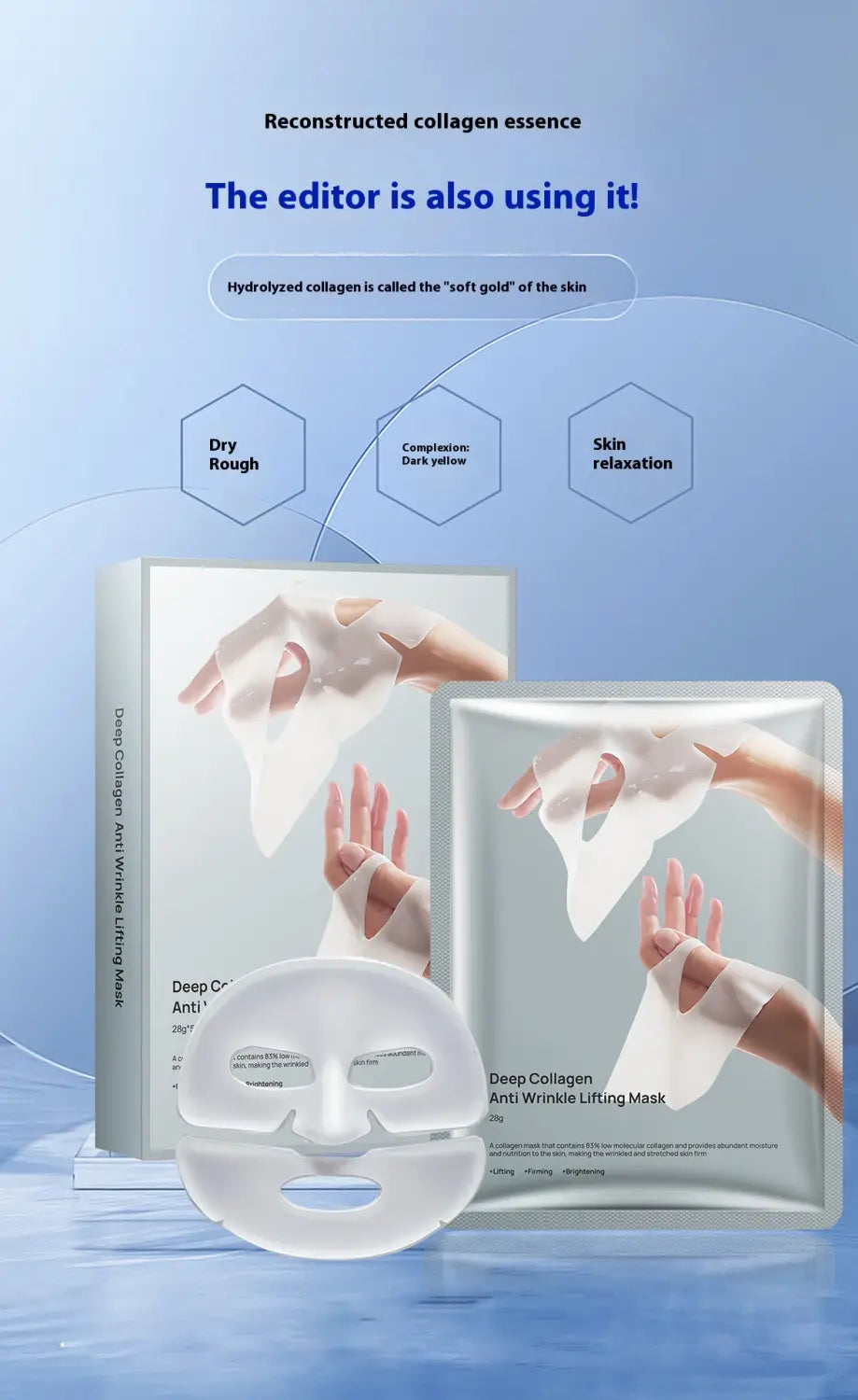 Unisex arcmaszk gél 28ml hidratáló tápláló bőrápolási kezelés