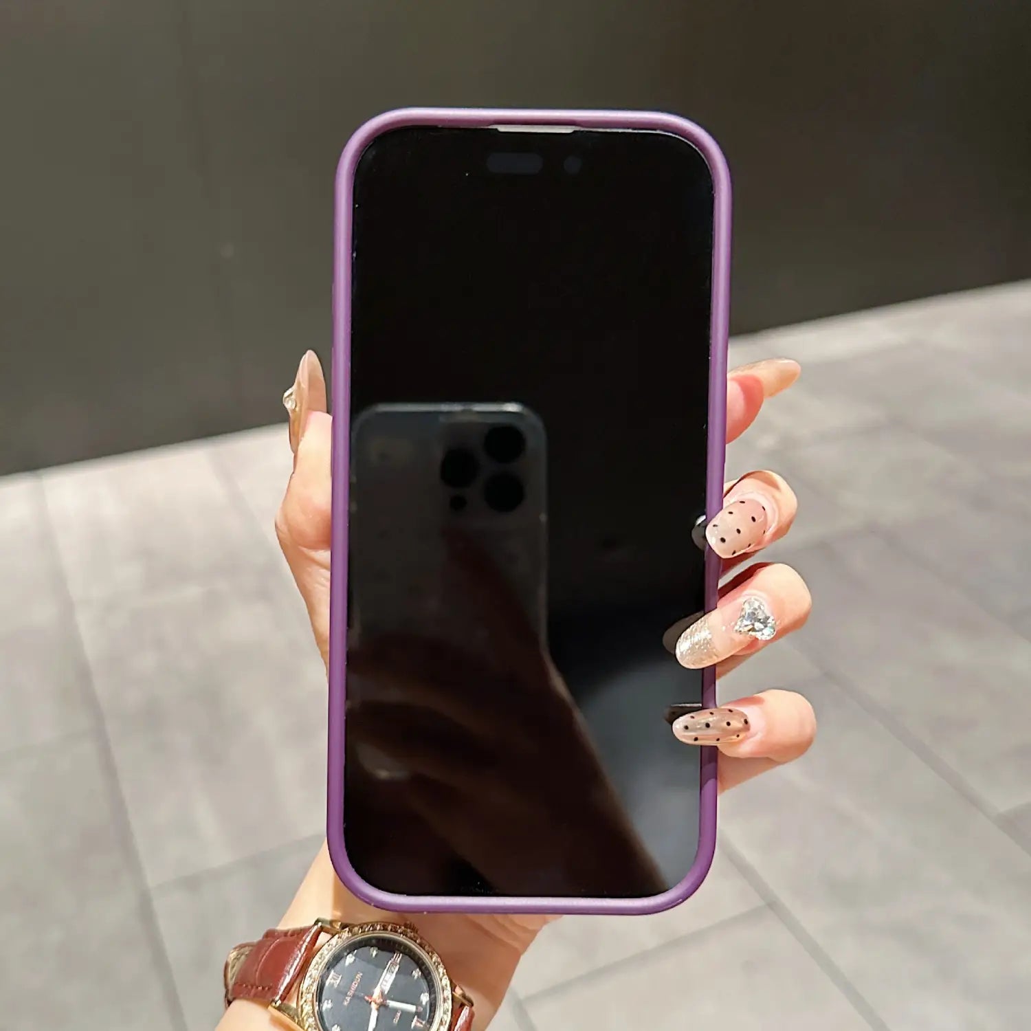 iPhone 16 Pro Skin Feeling Magnetic Rotating Bracket with Anti-Fall TPU PC