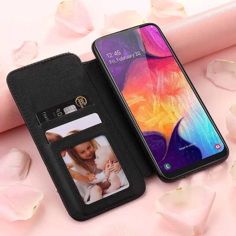 Crown Card Leather Case for Samsung Phone Case