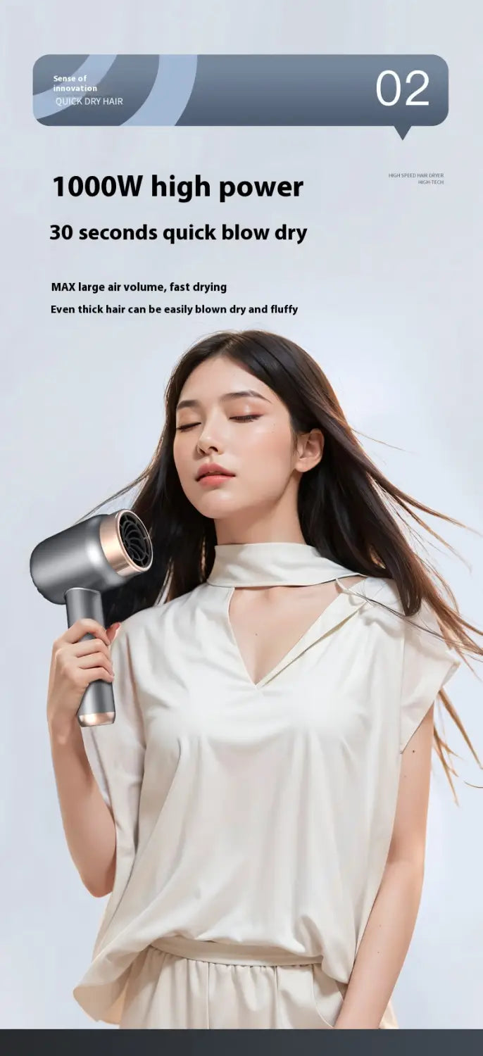 Wireless Hair Dryer with Anion Rechargeable Technology for Dormitory