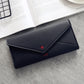 Women’s Long Heart-shaped Letter Embroidery Line 2 Fold Multifunctional Simple Wallet Student Multifunctional Wallet