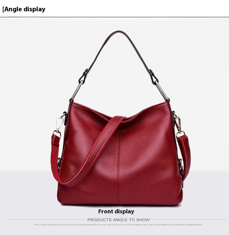 Oryginalna skórzana pionowa walizka średnia miękka torba z krową czarny taro