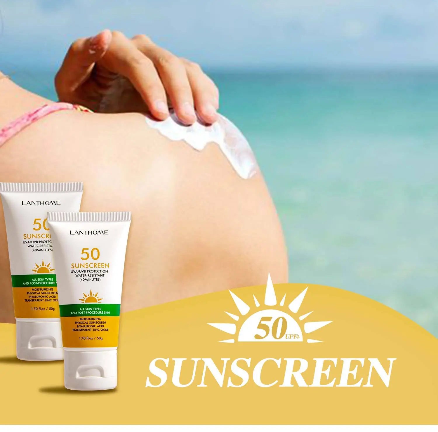 Creme corporal não grease, loção nutritiva 50g x1pcs para pele seca