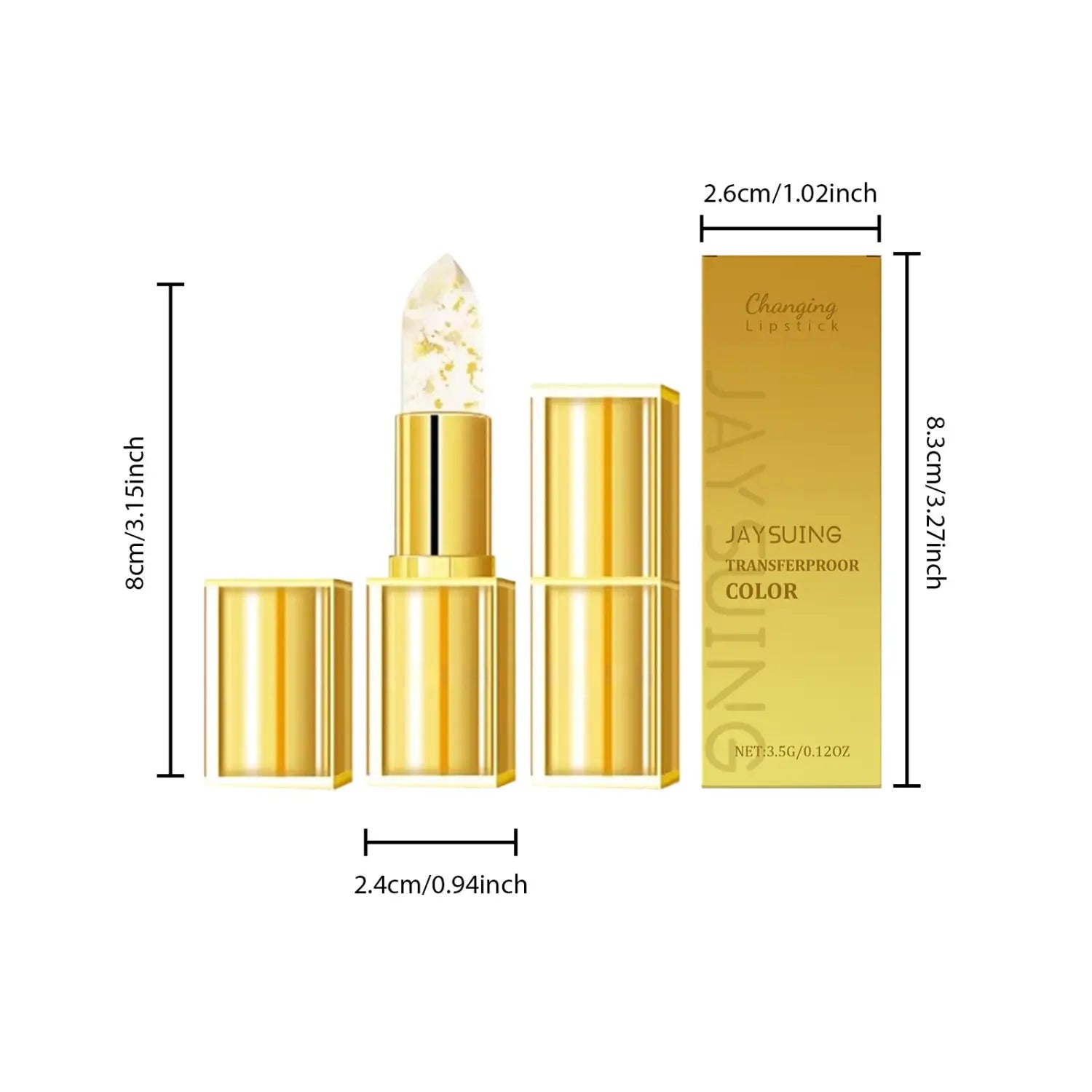 Hydrating Lip Balm with Beeswax Vitamin E Hyaluronic Acid and Gold 3.5g